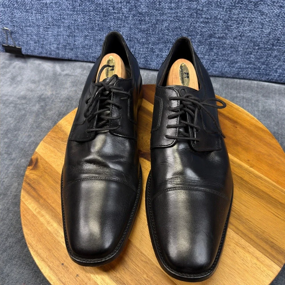 J. Murphy Johnston & Murphy Dress Shoes Mens 13M Black Leather Cap Toe 59-11567